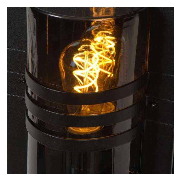 Lucide PRIVAS - Wandlamp Buiten - 1xE27 - IP44 - Zwart - detail 2